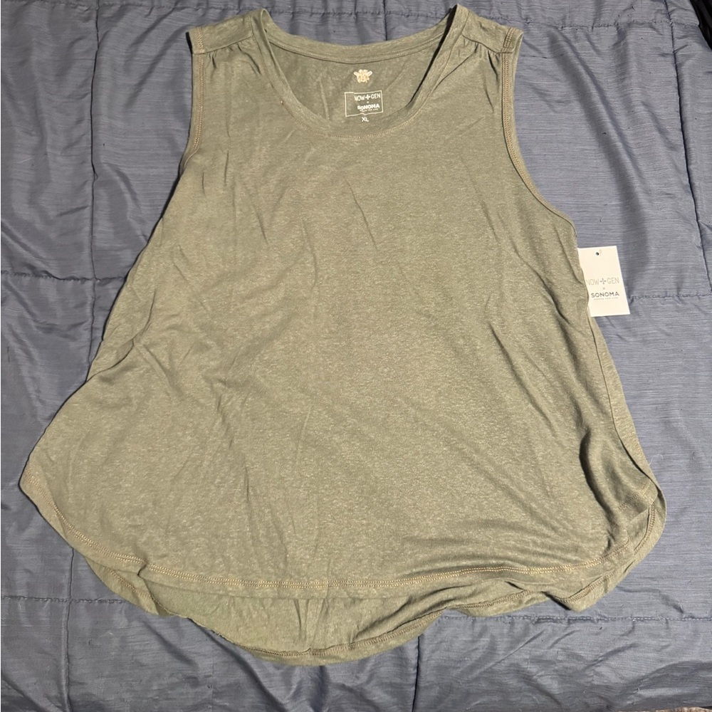 ‘Now and Gen’ Green Sleeveless Women's Top Sonoma brand